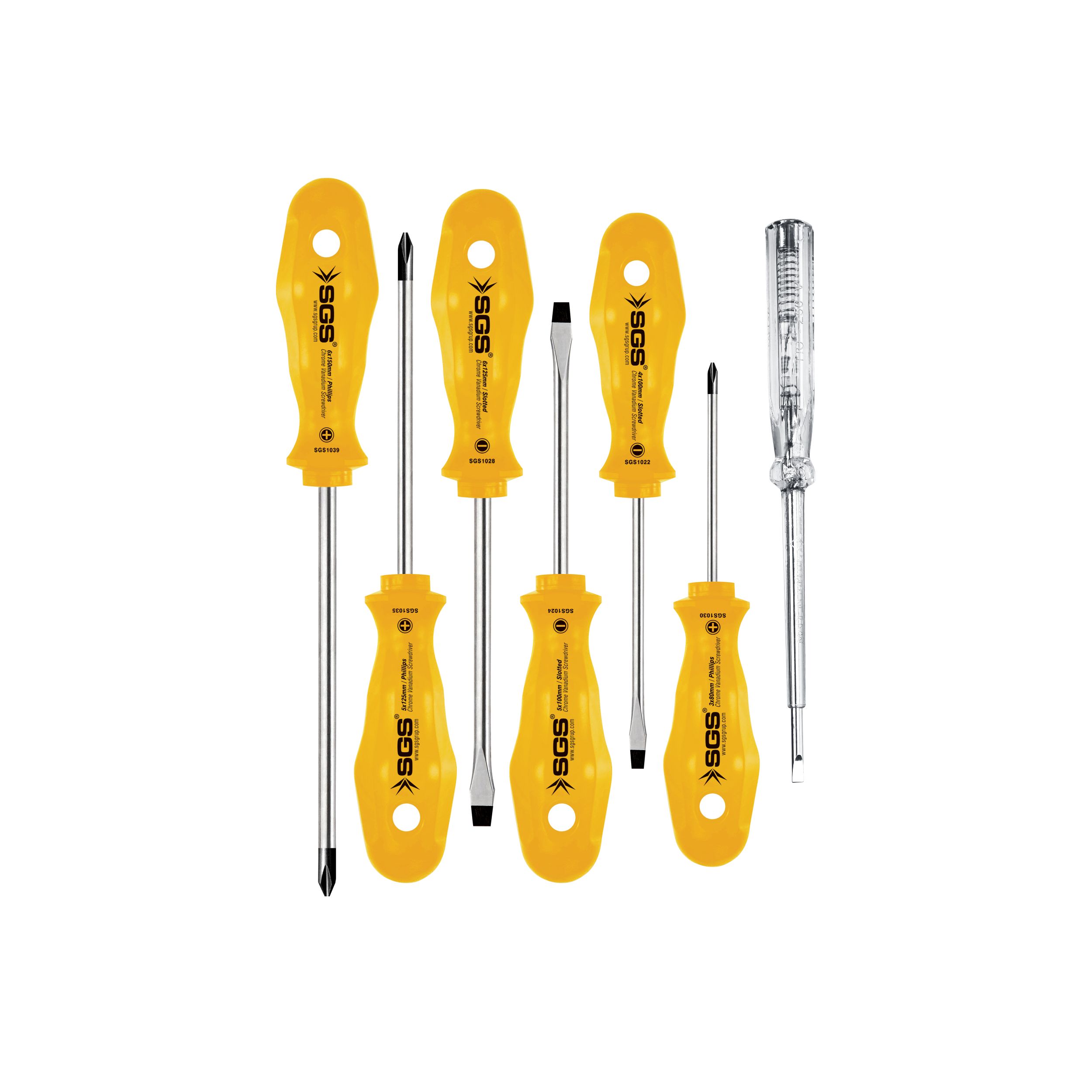 Screwdriver Yellow Series Set 7 Pcs. 1