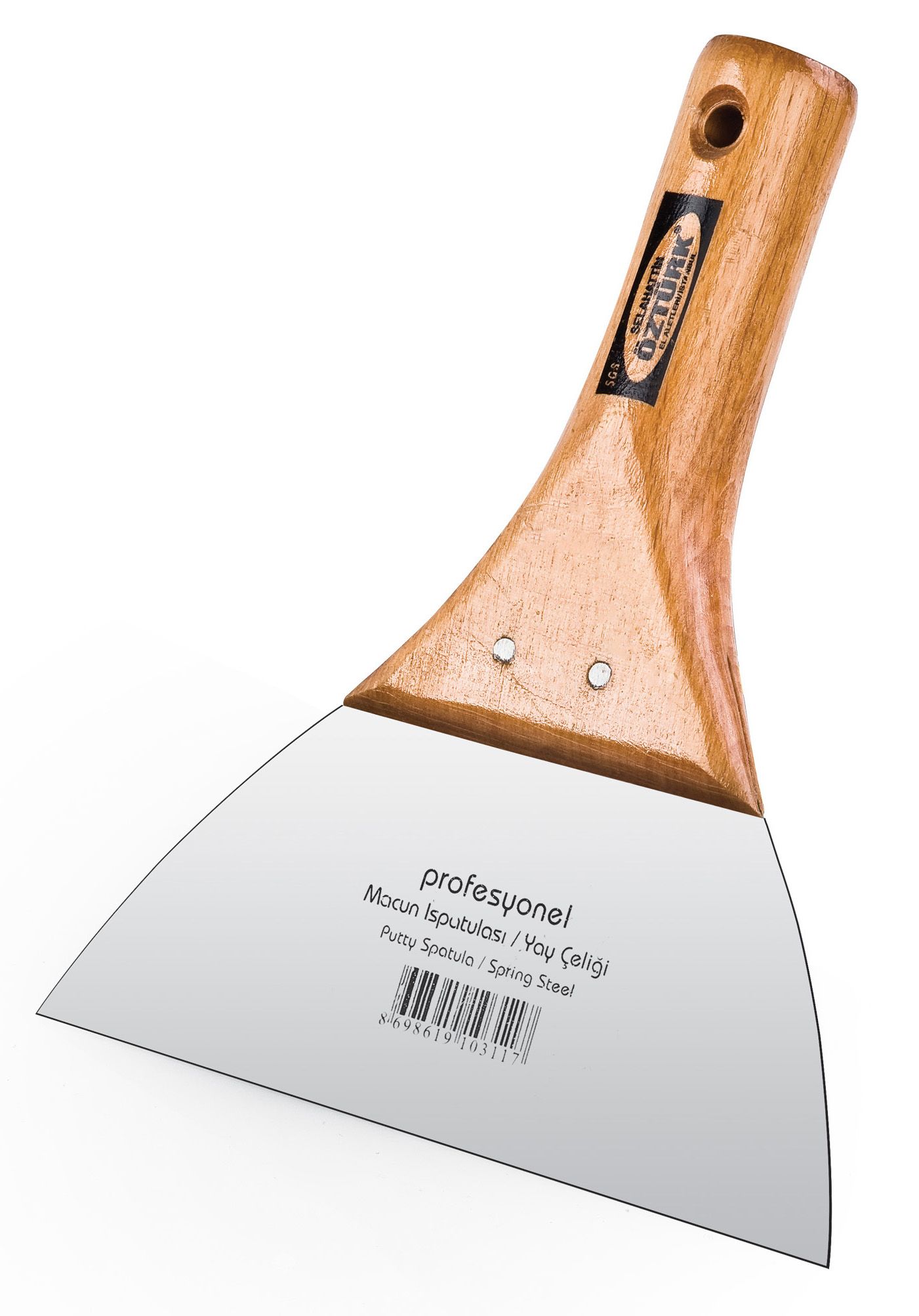 Putty Spatula Wooden Handle 12cm 1