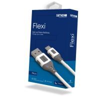 Simex Universal Micro SPK-09 Flexi 1mt  Data Kablosu Beyaz - 1