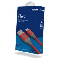 Simex Universal Micro SPK-09 Flexi 1mt  Data Kablosu Kirmizi - 6