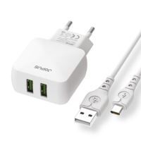 Jopus Universal Type C JO-DU01 Dualm JO-DU01 Dualm 2in1 2,4 A Charging Set Beyaz - 4