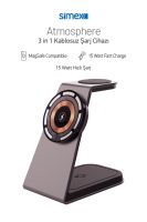 Simex  SPS-13 Atmosphere Wireless Magsafe 3in 1 Sarj Cihazi Siyah - 4
