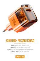 Azeada  PD-A88  33W Sarj Cihazi Turuncu - 9