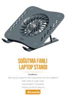 Azeada Laptop Standı AZ-X02 Gri - 5