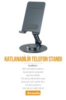 Azeada Laptop Standı PT-01 Gri - 5