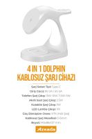 Azeada  PD-W9 Wireless Magsafe 4in 1 Sarj Cihazi Beyaz - 9