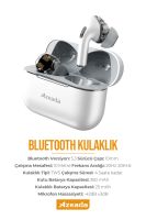 Azeada AZ-BT10 TWS    Bluetooth Kulaklık Beyaz - 5