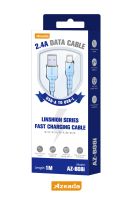 Azeada  AZ-B08i 1mt Silikon Data Kablosu Mavi - 2