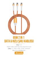 Azeada  AZ-B03th 2in1 Sarj Kablosu Turuncu - 10
