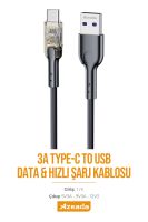 Azeada Type C PD-B94a seffaf Data Kablosu Siyah - 5