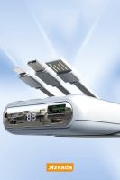 Azeada AZ-P19 22,5W 10000mAh Power Bank Dahili Kablolu Beyaz - 3