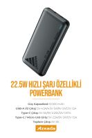 Azeada AZ-P06 22,5W 10000mAh Power Bank Siyah - 4