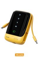 Azeada AZ-P01 22,5W 10000mAh Power Bank Dahili Kablolu Sari - 11