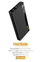 Azeada PD-P26  20000mAh Power Bank Siyah - 4