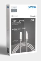 Simex Type-C to Lightning SPK-10 Monde 1mt 30W Data Kablosu Gri - 2