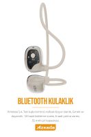 Azeada AZ-BN06 TWS Sporcu   Bluetooth Kulaklıklar Pudra - 10