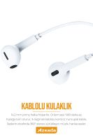 Azeada AZ-E03 Type C  Mikrofonlu Kulaklik Beyaz - 5