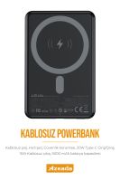 Azeada AZ-P26 Wireless 15W 5000mAh Power Bank Siyah - 5