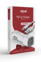 Mytell iPhone Lightning MY-A5 2IN1 2 USB'li 2100 mAh Araç Sarji Beyaz - 3