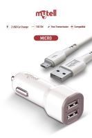 Mytell Universal Micro MY-A5 2IN1 2 USB'li 2100 mAh Araç Sarji Beyaz - 2