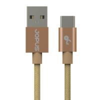 Jopus Type C JO-DK3 1.2 Meter Stylish Cloth Data Cable Gold - 18