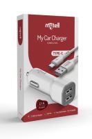 Mytell Universal Type C MY-A5 2IN1 2 USB'li 2100 mAh Araç Sarji Beyaz - 3