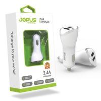 Jopus Universal Universal JO-A5 Tonish JO-A5 Tonish USB Head With 2 USB Port 2400 mAh In-Car Charger Beyaz - 1
