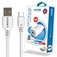 Simex Universal Type-C SPS-03 Optimus 2in1  2400 mAh Sarj Seti Beyaz - 1