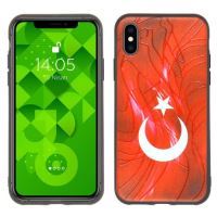 Jopus iPhone X / XS JS-242 Flag   Silikon Kilif Kirmizi - 1