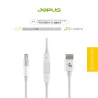 Jopus iPhone 3.5mm JA-08 Bluetooth Modlu Baglanti Mikrofonlu AUX Kablosu Beyaz - 2