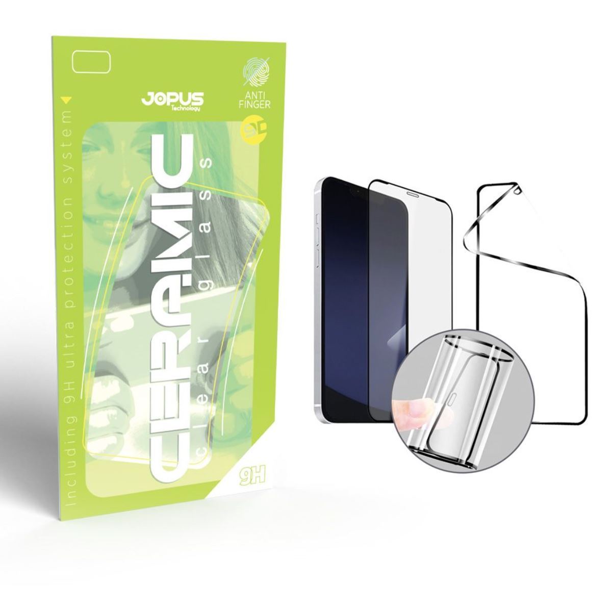 Jopus Huawei P Smart 2021 CEK-129 Ceramic Clear Screen Protector Siyah - 1