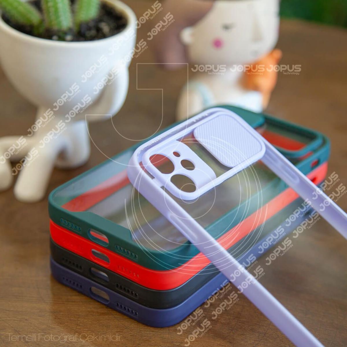 Jopus iPhone 12 Mini JS-248 Eyelid   Silikon Kilif Mor - 1