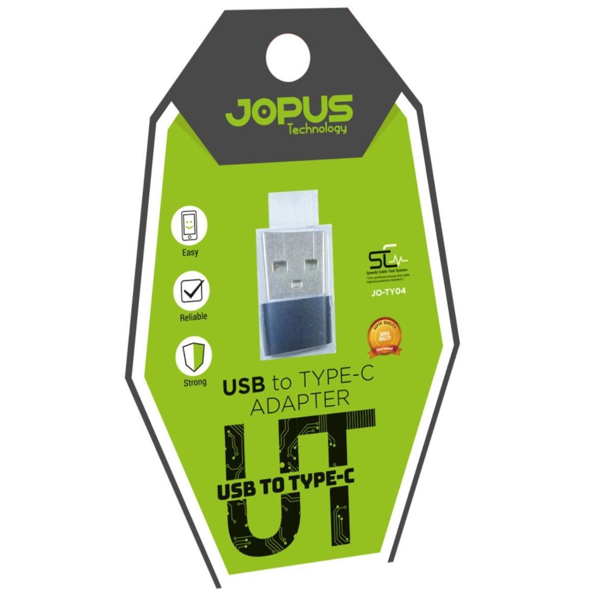 Jopus JO-TY04   Usb To Type C Adapter  Sarj Çevirici Aparat Siyah - 1