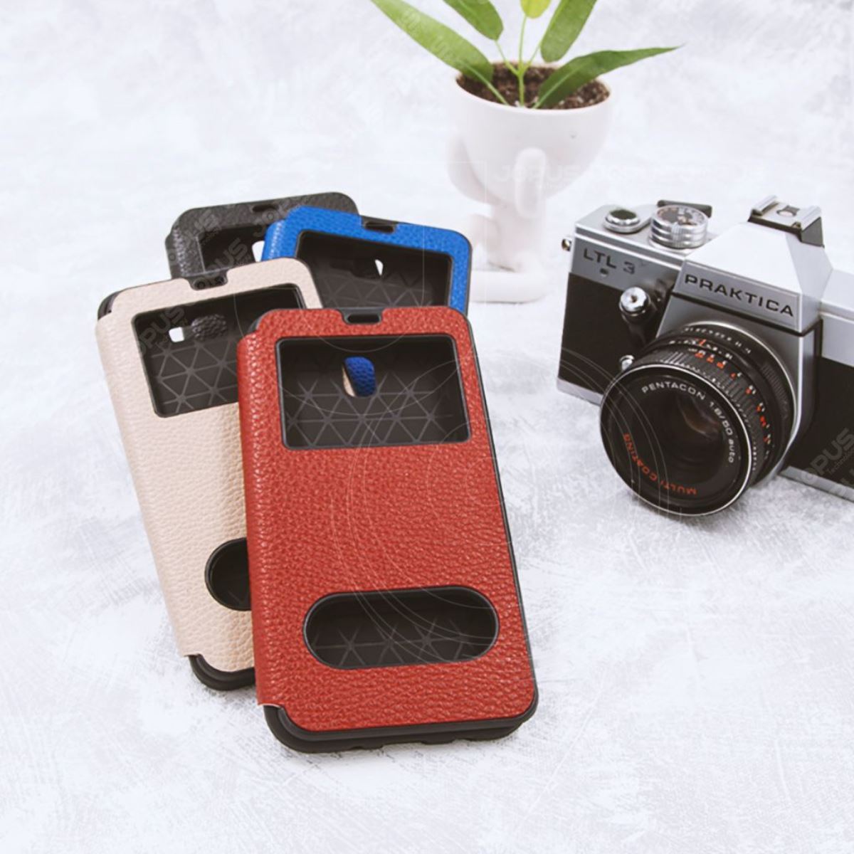 Jopus Oppo Reno5 Lite KK-152 Premium Flip Phone Case Siyah - 1
