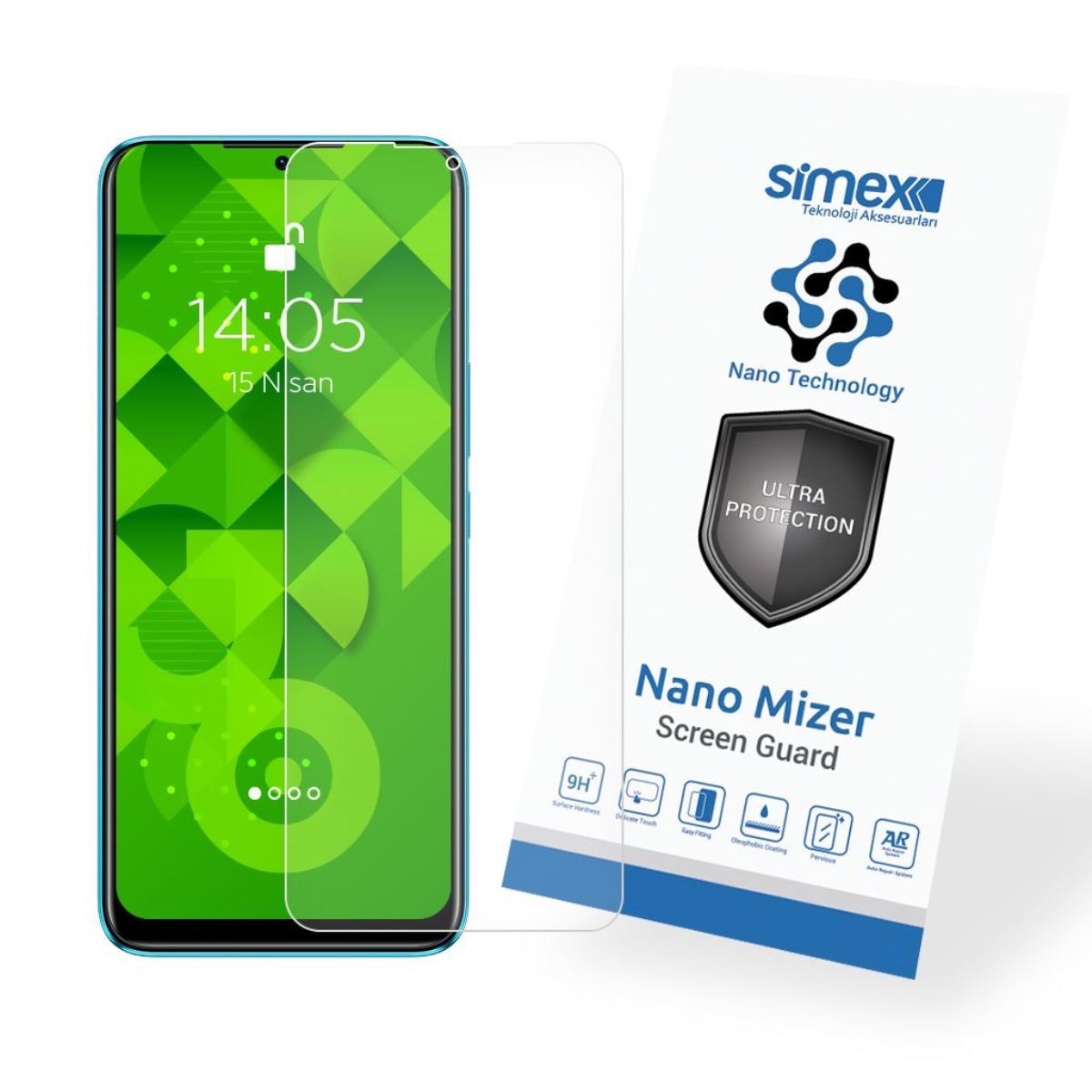 Simex Infinix Hot 10T CEK-110 Nano Mizer Screen Protector Seffaf - 1