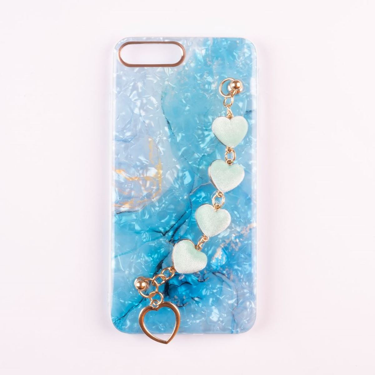 Jopus iPhone 7 Plus / 8 Plus JS-281 Heart  Silikon Kilif Açık Yeşil - 1
