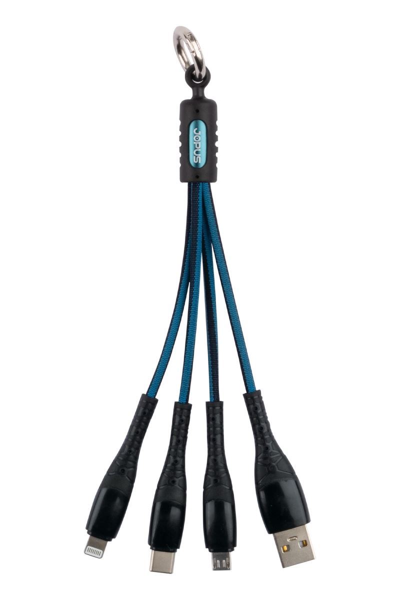 Jopus Micro / Type C / Lightning JO-SK01  Sarj Kablosu Mavi - 1
