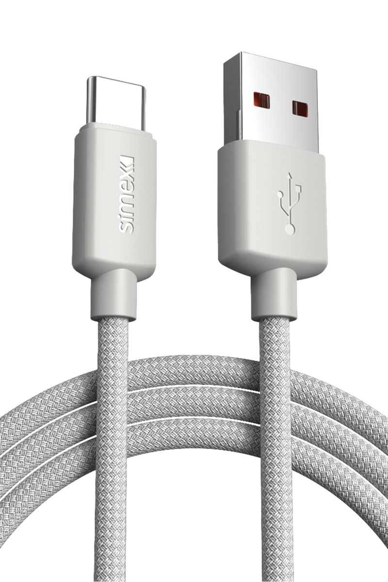Simex USB to Type-c SPK-10 Monde 1mt 120W/67W Data Kablosu Gri - 1