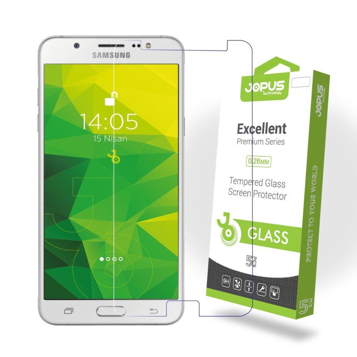 Jopus Samsung J7 2016 Cek-101   Cam Ekran Koruyucu Seffaf - 1
