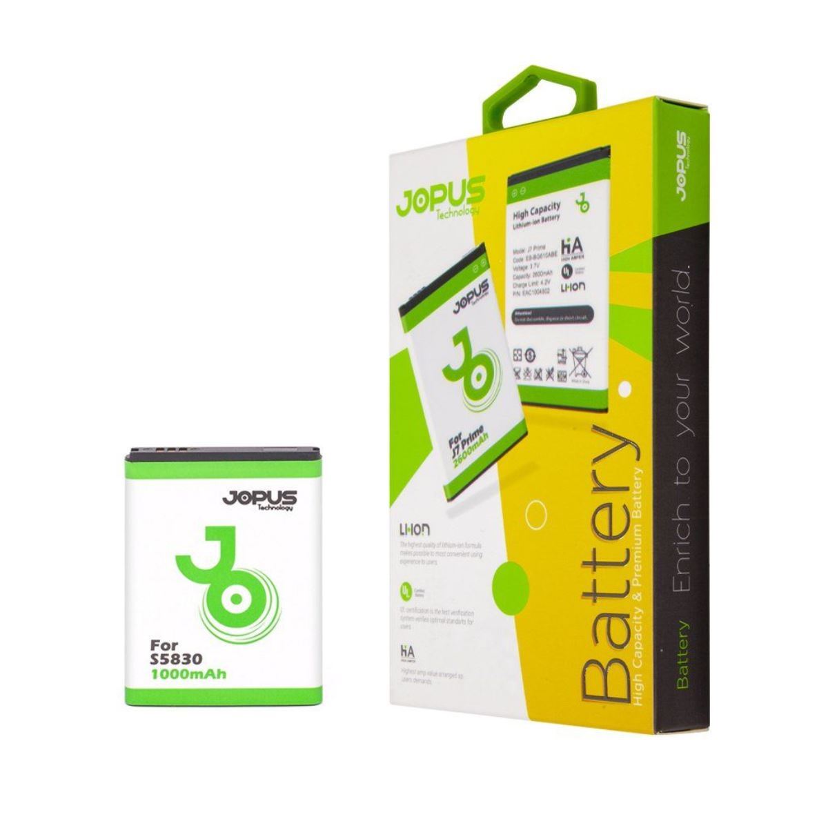 Jopus Samsung S5830 JBT-01 EB494358VU Battery JBT-01 - 1