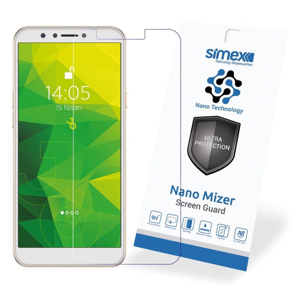 Simex General Mobile GM8 CEK-110 Nano Mizer Screen Protector Seffaf - 1