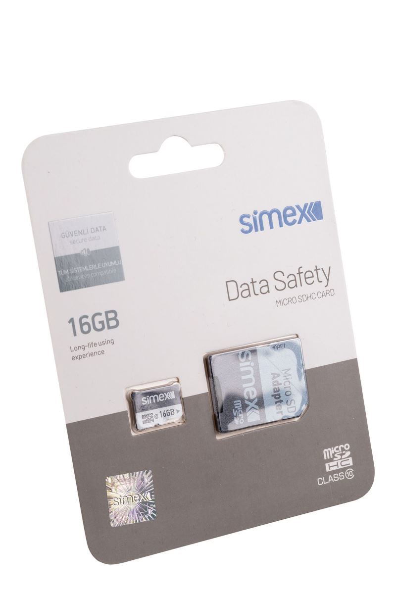 Simex SH-101 Data Safety    Micro SD 16GB Hafiza Karti SH-101 Data Safety - 1