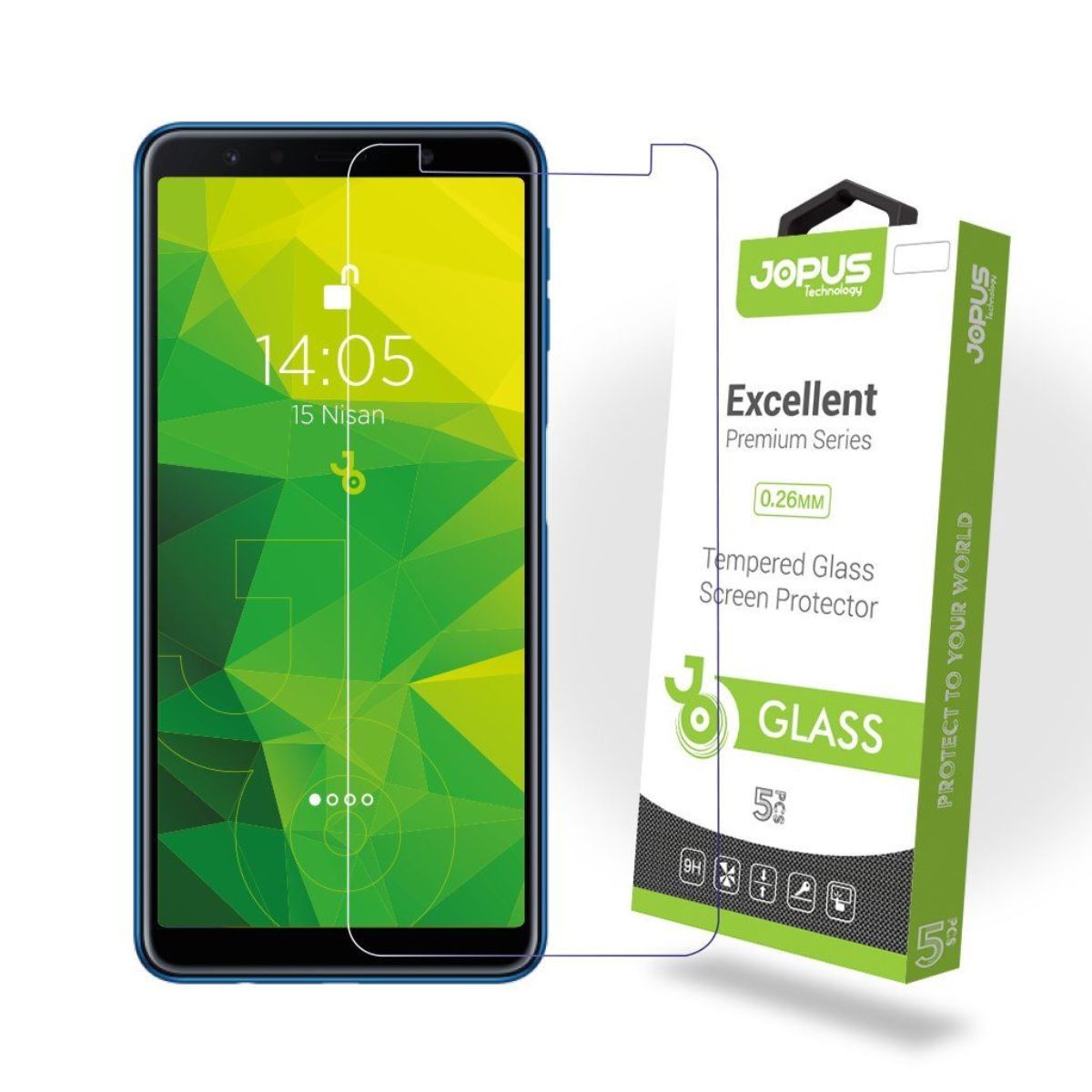 Jopus Samsung A7 2018 Cek-101   Cam Ekran Koruyucu Seffaf - 1