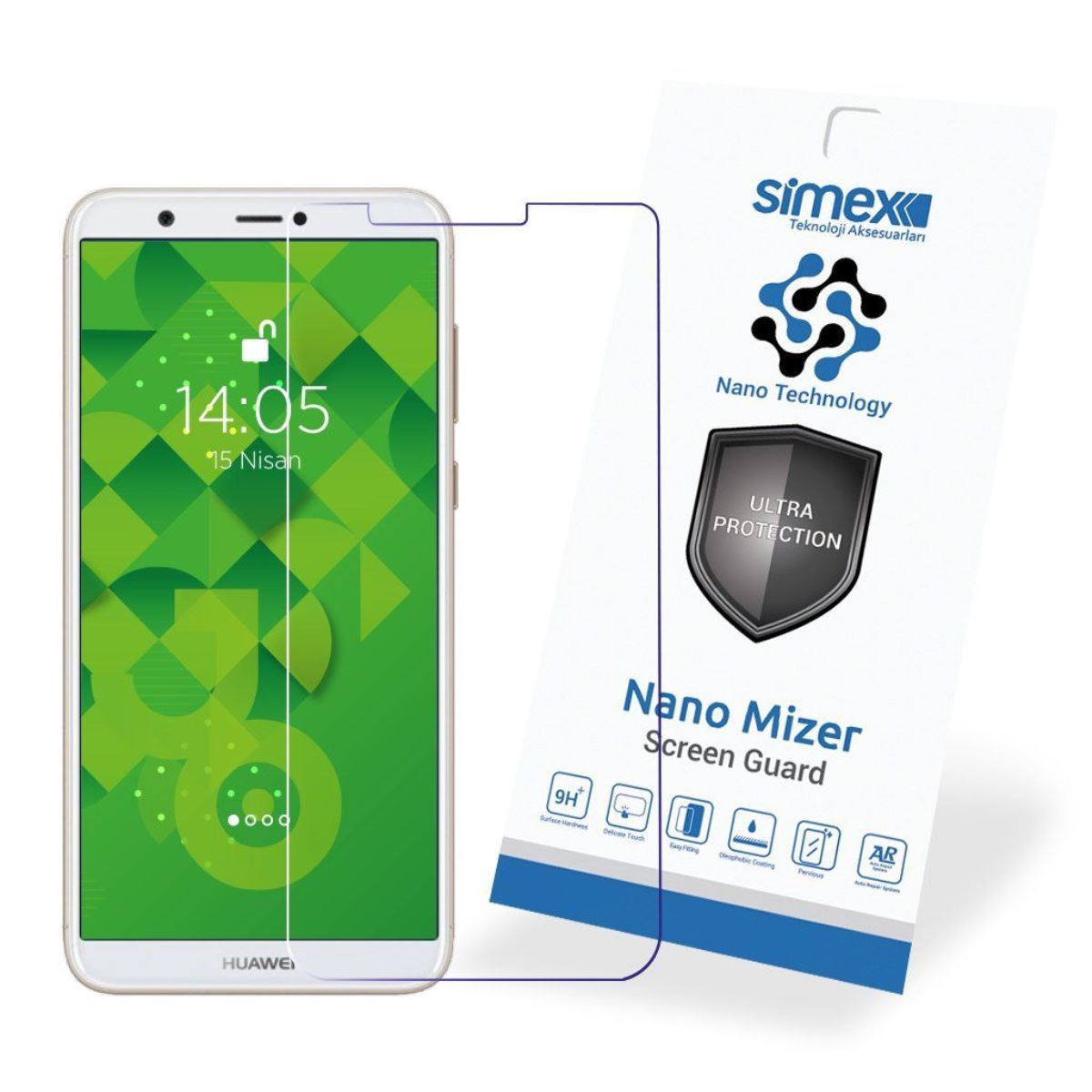 Simex Huawei P Smart CEK-110 Nano Mizer Screen Protector Seffaf - 1