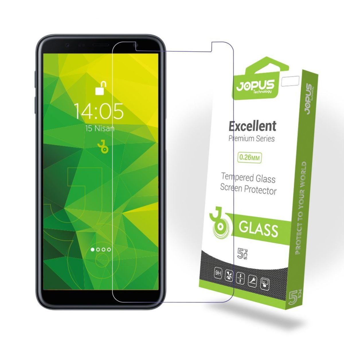Jopus Samsung J6 Prime / J6 Plus Cek-101   Cam Ekran Koruyucu Seffaf - 1