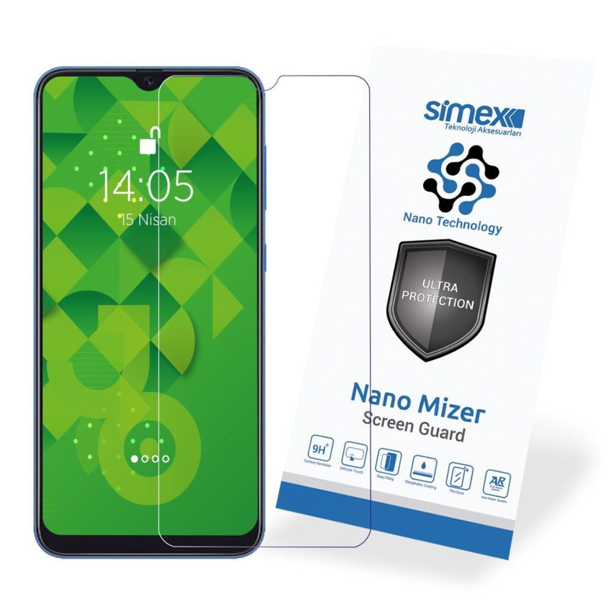 Simex Samsung A20 CEK-110 Nano Mizer   Ekran Koruyucu Seffaf - 1
