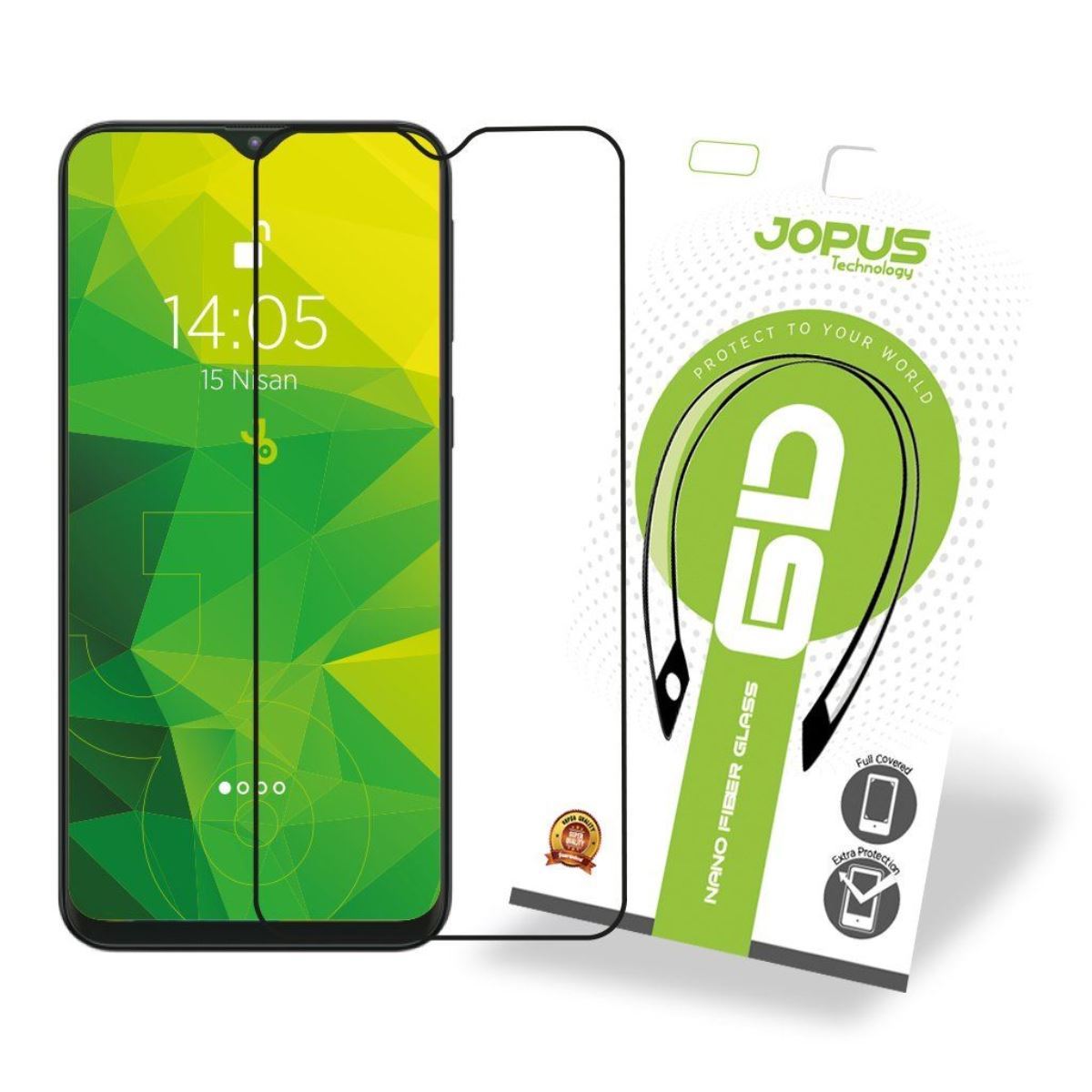 Jopus Samsung M10 CEK-121 Nano Fiber 6D  Ekran Koruyucu Siyah - 1