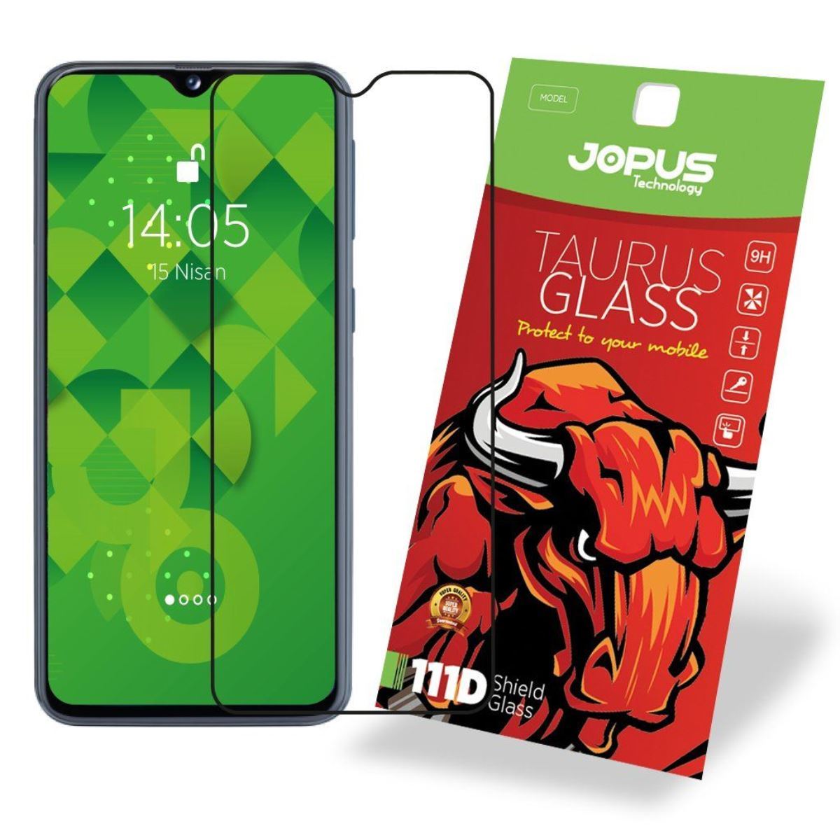 Jopus Samsung A40 CEK-123 Taurus 111D  Cam Ekran Koruyucu Siyah - 1