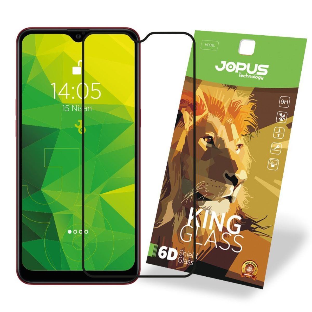 Jopus Samsung A10 CEK-124 King 6D  Cam Ekran Koruyucu Siyah - 1