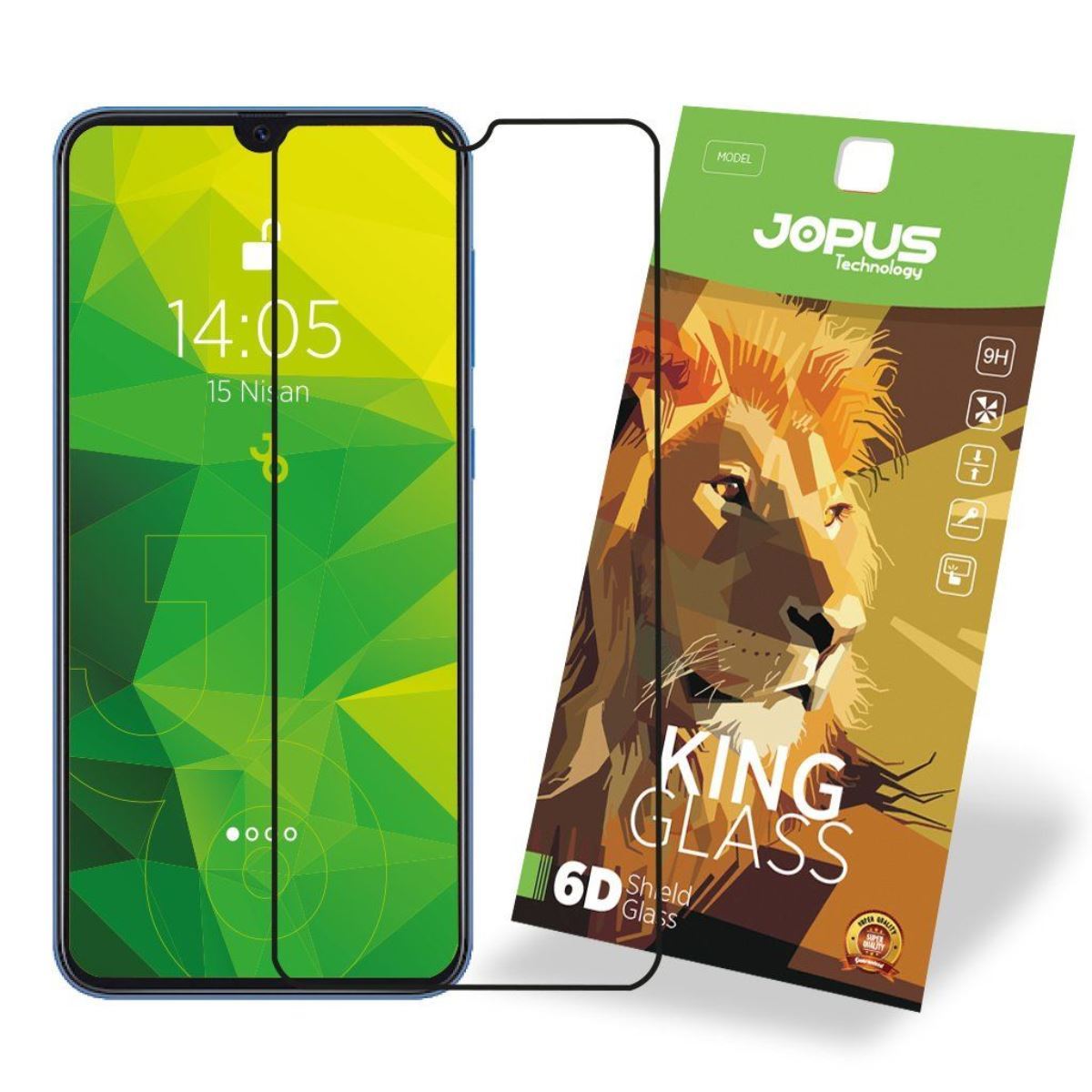 Jopus Samsung A30 CEK-124 King 6D  Cam Ekran Koruyucu Siyah - 1
